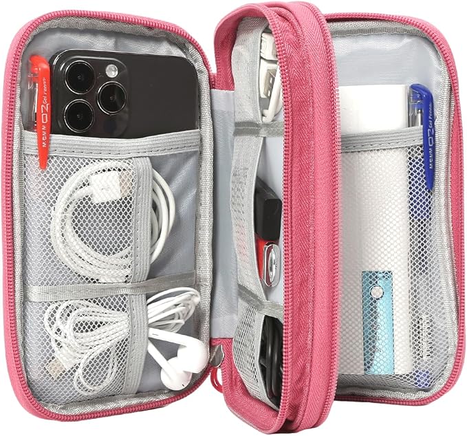 CAAORDKSO Small Cable Organizer Bag, Charger Organizer Case Pouch Travel Bag - Image 3