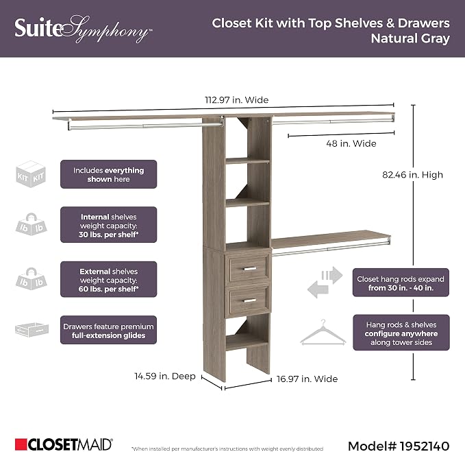 ClosetMaid SuiteSymphony Closet Organizer - Image 3