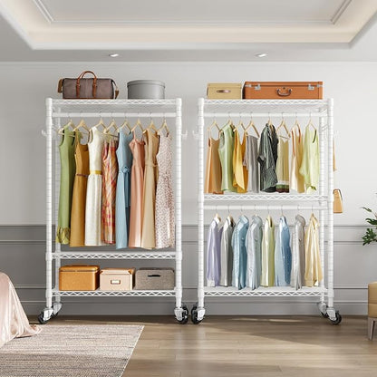 VIPEK R2 Heavy Duty Rolling Garment Rack 3 Tiers Adjustable Clothes Racks - Image 3