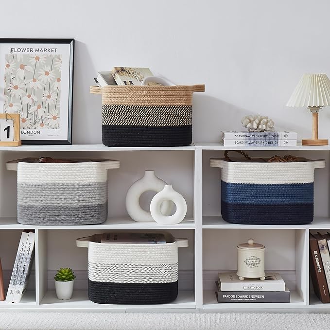 Storage Basket for Organizing, Woven Baskets for Storage, Rectangle Decorative - Image 7
