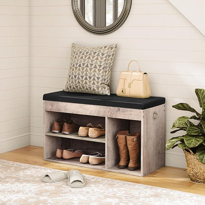 HOOBRO Shoe Storage Bench with Cushion, 32.3'' Entryway Bench with Lift Top - Image 2