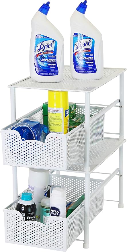 Simple Houseware Stackable Under Sink Cabinet Sliding Basket Organizer Drawer - Image 6