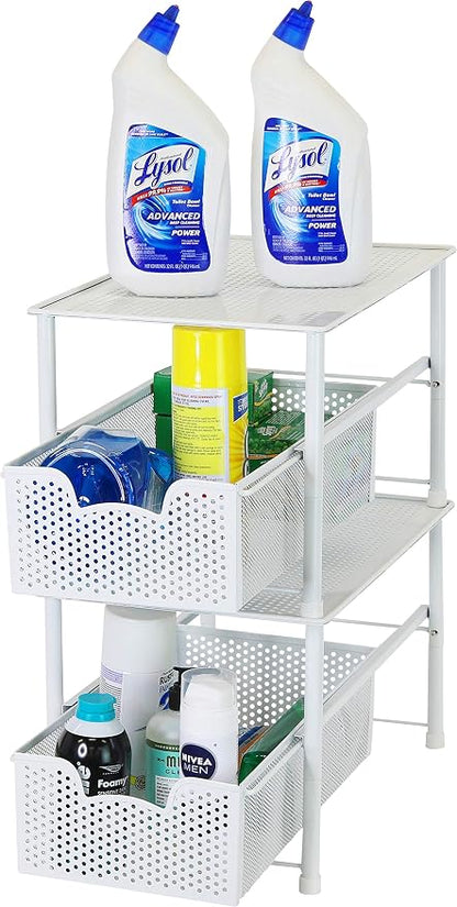 Simple Houseware Stackable Under Sink Cabinet Sliding Basket Organizer Drawer - Image 6