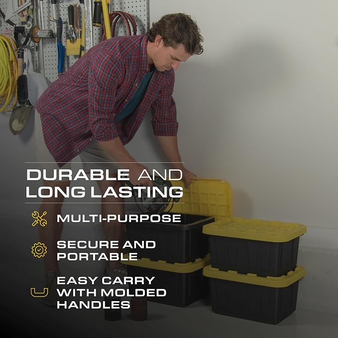 BLACK & YELLOW 5-Gallon Tough Storage Containers - Image 7