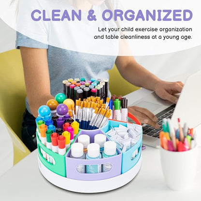 Art Supply Organizer, Extra Large 360° Pencil Caddy - Image 7