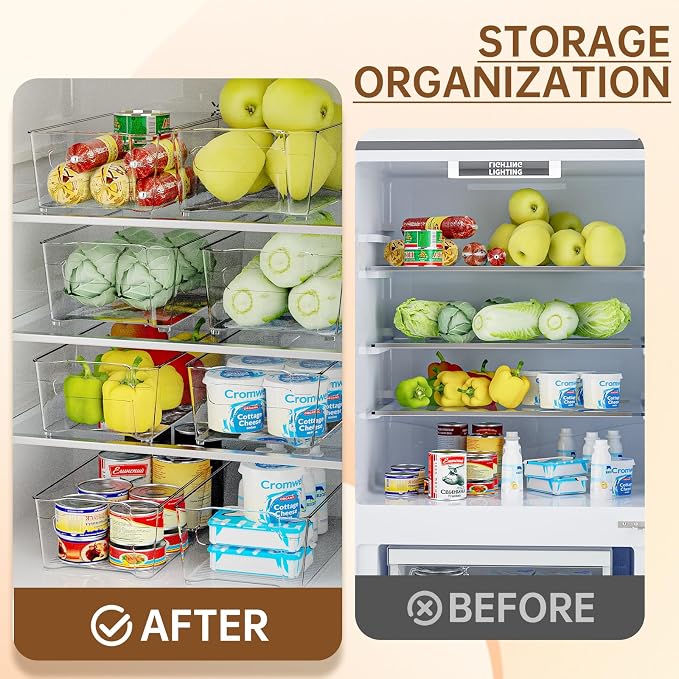 Clear Fridge Organizer, Refrigerator Organizer Bins - Image 4