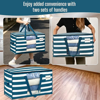 VENO 6 Pack Heavy Duty Moving Bags, Clothes and Comforter Storage Bags - Image 5