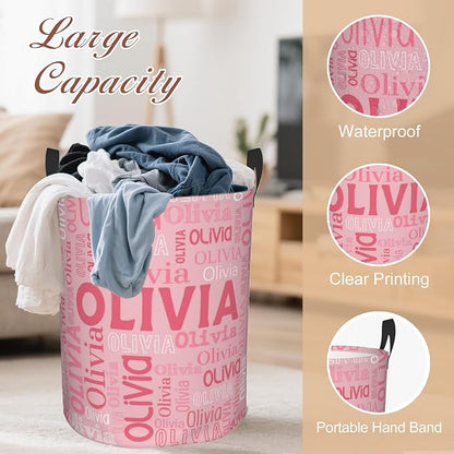 Custom Name Laundry Hamper, Personalized Laundry Basket - Image 4