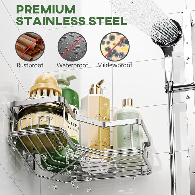 MAXIFFE 3 Pack X-Large Corner Shower Caddy - Image 5