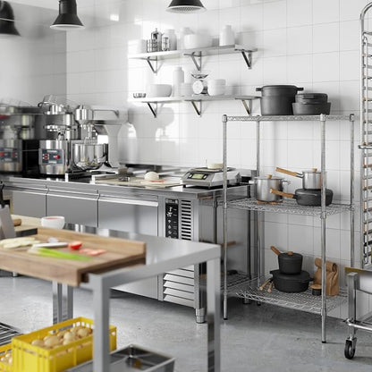 18" Deep x 30" Wide x 54" Height Wire Shelving Kit | 3-Tier | NSF Commercial - Image 7