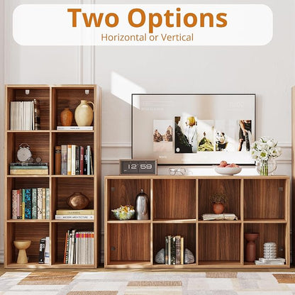 IRONCK Bookshelf, 8-Cube Storage Cube Shelf Organizer, Extra Thick Frame - Image 5