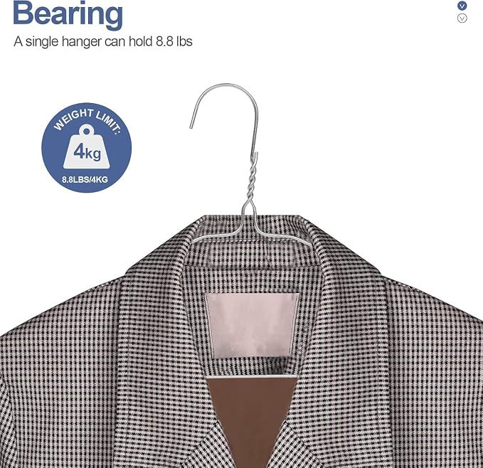 SPECILITE Wire Hangers 200 Pack, Metal Wire Clothes Hanger Bulk - Image 6