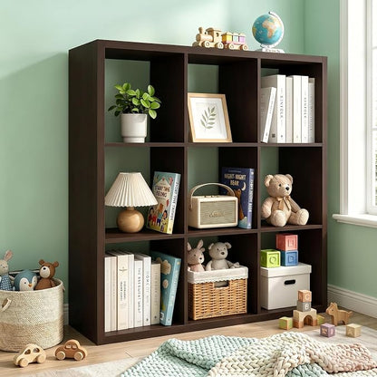 CTESNE【Wooden Thick Frame 9 Cube Storage Organizer Shelf - Image 9