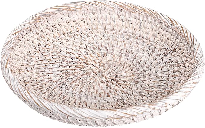 Hipiwe Small Key Basket Bowl for Entryway 7.6" Round Woven Wicker Basket Fruit by Hipiwe