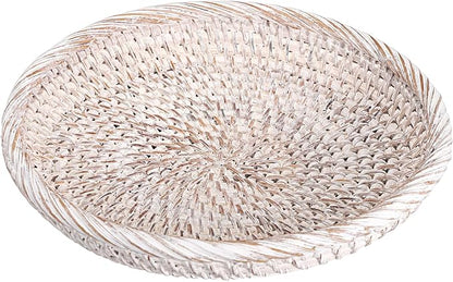 Hipiwe Small Key Basket Bowl for Entryway 7.6" Round Woven Wicker Basket Fruit by Hipiwe