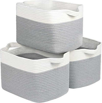 Kntiwiwo Storage Baskets for Organizing 14.7”x11”x9.6” Rope Storage Baskets for by Kntiwiwo