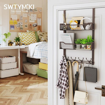 SWTYMIKI Over The Door Hooks Organizer - Image 4