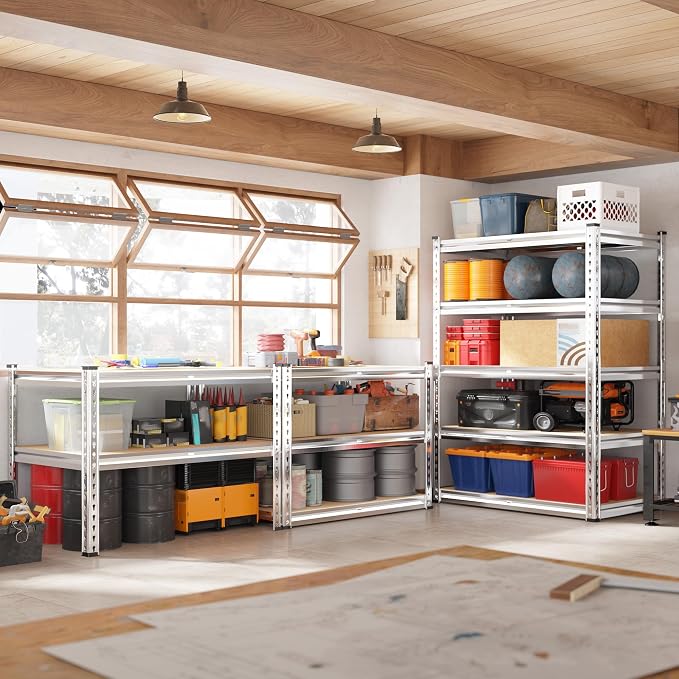 REIBII 72.05" H Storage Shelves 2300LBS Garage Shelving Heavy Duty Metal - Image 2