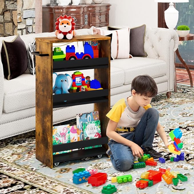 TEAMIX 4 Tier Slim Storage Cart - Image 7