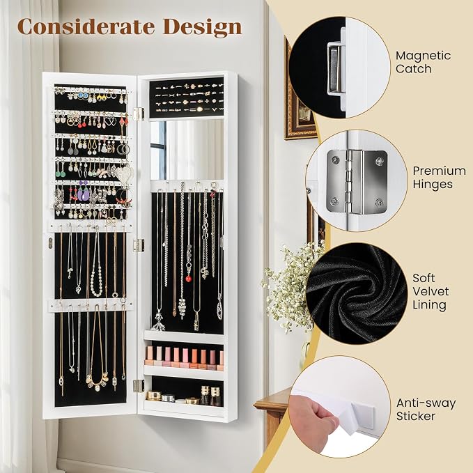 Giantex Wall Mounted Jewelry Cabinet - Image 6