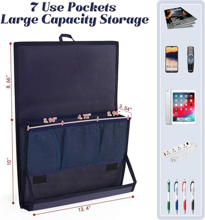 Bedside Storage Organizer with Power Strip Holder and Adjustable Straps Bed - Image 2