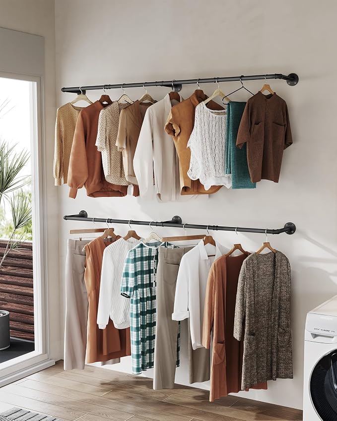 OROPY 65.7" Heavy Duty Industrial Pipe Clothes Rack - Image 7