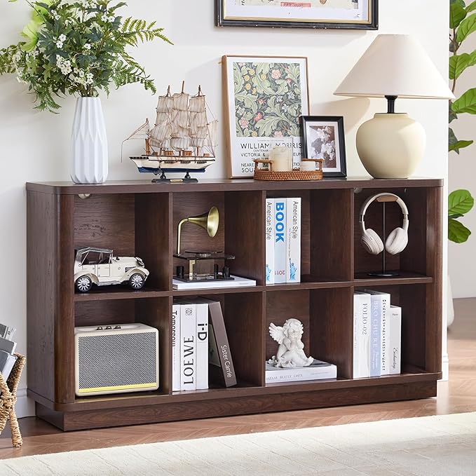 8 Cube Bookcase, Floor Standing 2-Tier Cubby TV Stand Bookshelf by Joaxswe