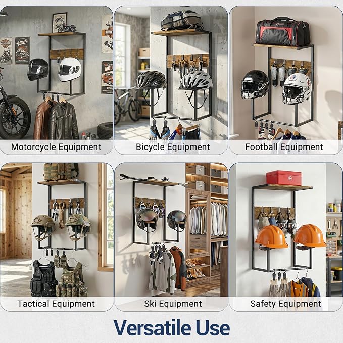 Housolution Motorcycle Helmet Wall Mount, Helmet Holder - Image 7
