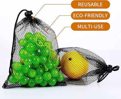 TecUnite 10 Pcs Mesh Bags Drawstring Laundry Bags Large Nylon Mesh Gift - Image 4