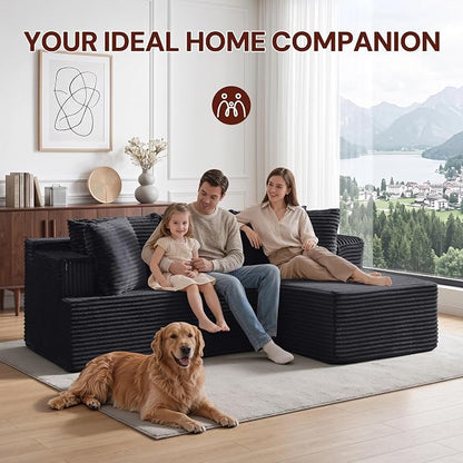 Korser Boneless Couches for Living Room, Cloud Couch Sectional - Image 3