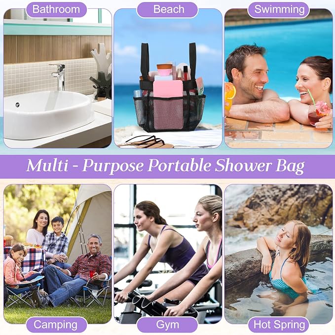 Hillban 4 Pcs Mesh Shower Caddy Portable Shower Caddy - Image 7