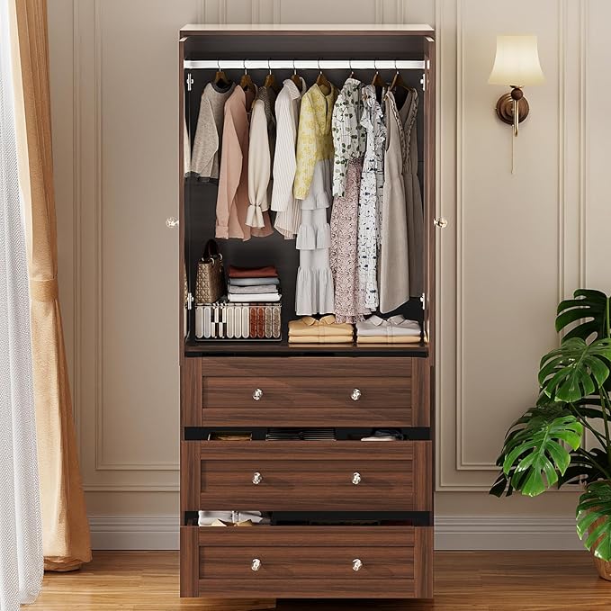 VOWNER 71" Tall Armoire Wardrobe Closet - Image 6