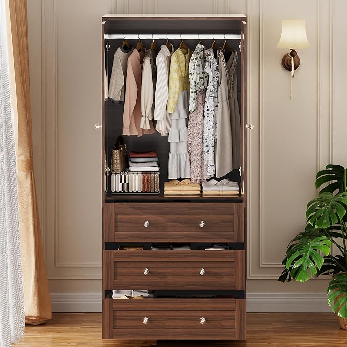 VOWNER 71" Tall Armoire Wardrobe Closet - Image 5