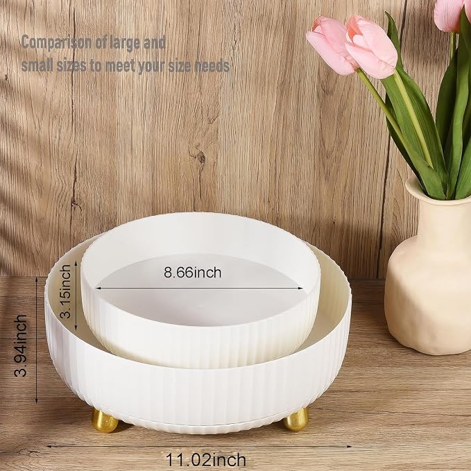 Anyoifax Makeup Perfume Organizer Tray 360 Degree Rotating Lazy Susan Skincare - Image 6