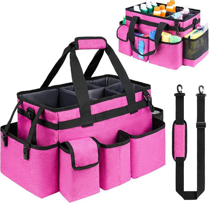 Cleaning Caddy Bag, Large Cleaning Supplies Organizer by ZIOZERTT