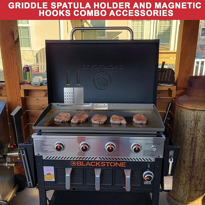 Magnetic Grill Grease Gate Set, 6 Pack Magnetic Hooks and Tool Holder Combo - Image 7