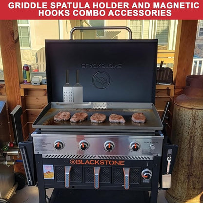 Magnetic Grill Grease Gate Set, 6 Pack Magnetic Hooks and Tool Holder Combo - Image 7