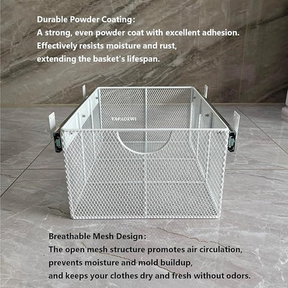 Pull Out Closet Drawer for Clothes | Sliding Wire Basket for Wardrobe Cabinets - Image 3
