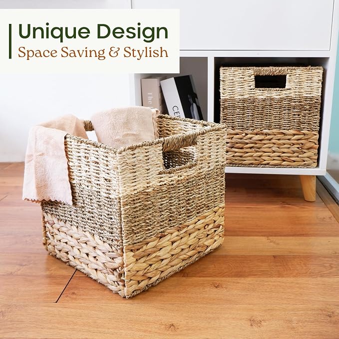 13x13x13 Storage Cube Bins Wicker Storage Basket - Image 4