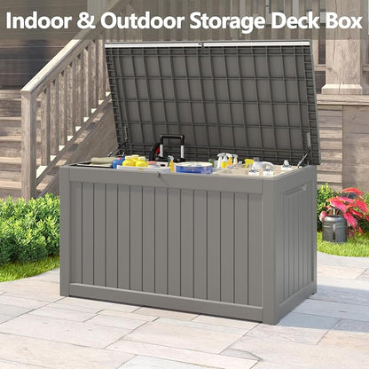 Outdoor Storage Box, 230 Gallon Deck Box, Waterproof and UV Resistant Large - Image 6