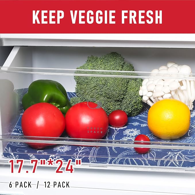 Cooyes Large Fridge Liners for Refrigerator, 17.7" × 24", Drawer & Shelf Liners - Image 6