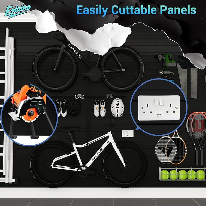Ezlaino Slat Wall 4FT x 4FT, Versatile PVC Slatwall Paneling w/Long-Lasting - Image 8
