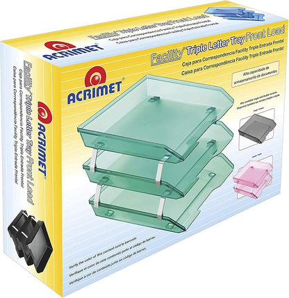 Acrimet Facility 3 Tier Letter Tray, Front Load, Letter Size/A4, Desktop File - Image 7