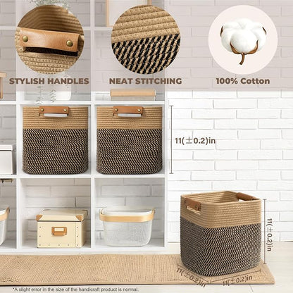 danpinera 3-Pack Cotton Rope Baskets - Image 2