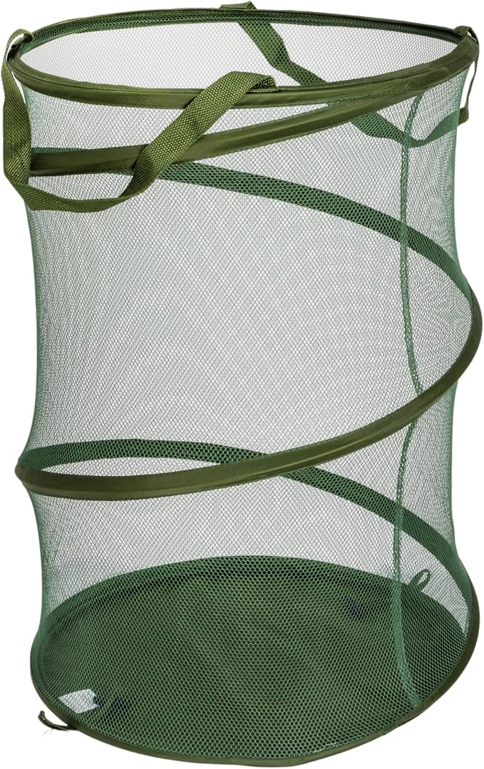Household Essentials Pop-Up Mesh Laundry Hamper, Olive Green by HouseholdEssentials