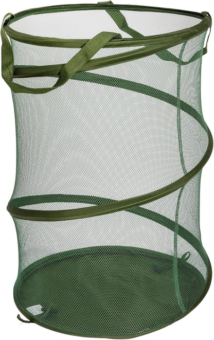 Household Essentials Pop-Up Mesh Laundry Hamper, Olive Green by HouseholdEssentials