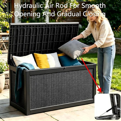 320 Gallon Professional Waterproof Pool Storage Bin, Lockable Outdoor Storage - Image 4