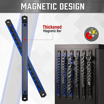 ALOANES 1/2-Inch Drive Magnetic Socket Organizer, Heavy Duty Aluminum Socket - Image 5