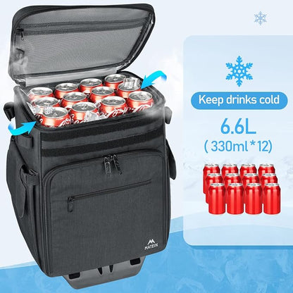 MATEIN Rolling Tackle Box with Cooler, Large Fishing Bag with Wheels - Image 2