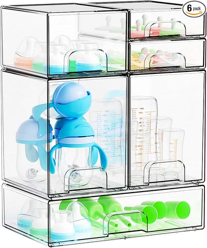 Yieach 6 Set Clear Baby Bottle Organizer by Yieach